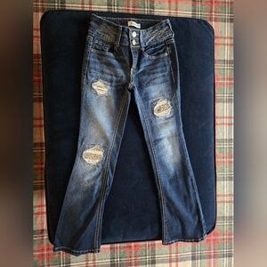 Distressed Blue Jeans